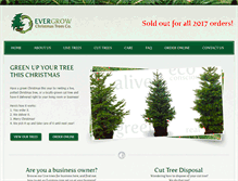 Tablet Screenshot of evergrowchristmastrees.ca